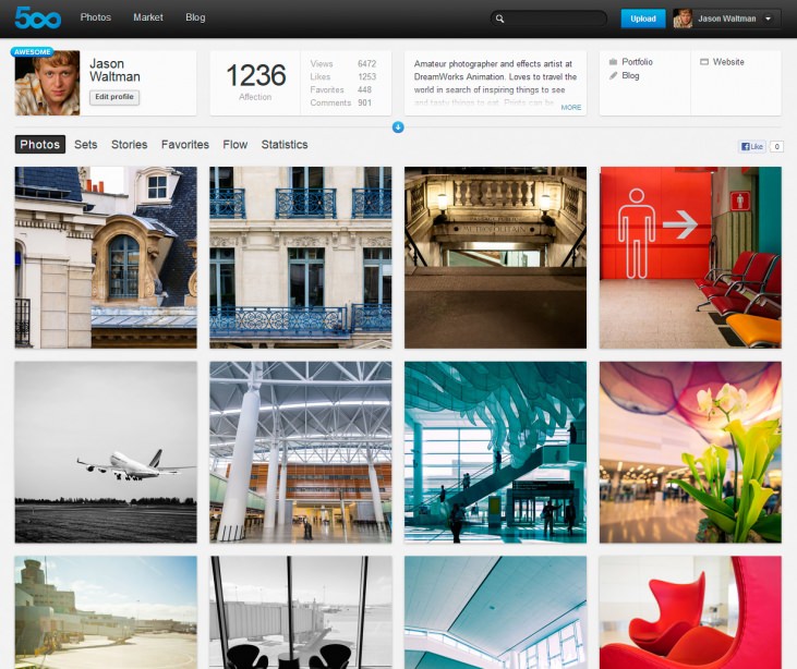My 500px Profile Page