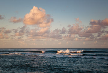 Pacific waves at dawn.