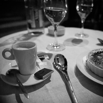 Espresso and crème brûlée.