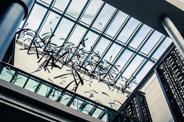 Sculpture hanging inside the IFC mall.