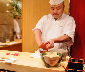 Chef at Sushi Kanesaka in Ginza.
