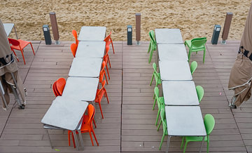 Beachside table and chairs.