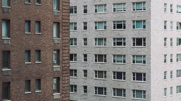 Midtown brick apartment patterns.
