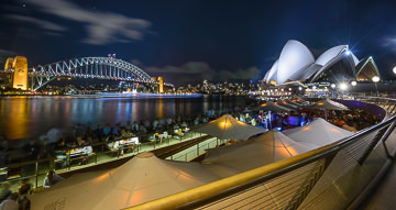 Sydney Harbour Icons at night.