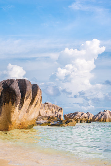 Granite rock formations, Anse Source d'Argent, Seychelles.