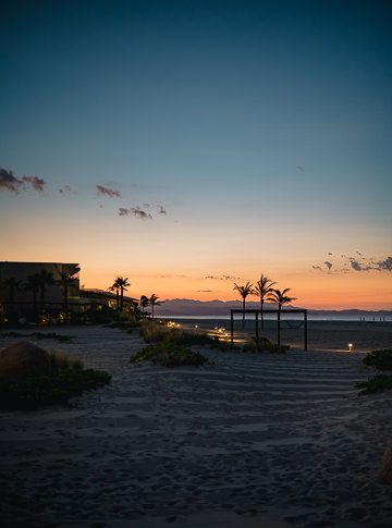 Evening light on the beach, Four Seasons, Los Cabos.